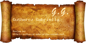 Guthercz Gabriella névjegykártya